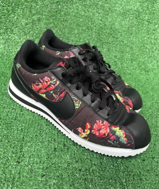 NIKE CORTEZ BASIC Vintage Floral GS Pale Ivory BQ5297 100 Size 7Y