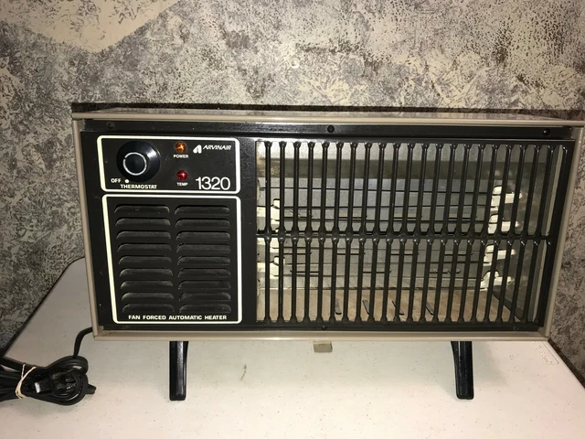 ARVINAIR 1320 VINTAGE electric space heater fan forced automatic adjustable  heat £18.68 - PicClick UK