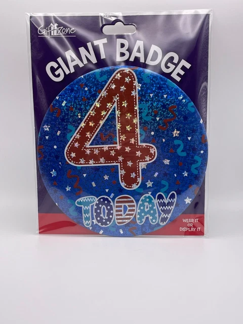 Insignia gigante de cuarto cumpleaños
