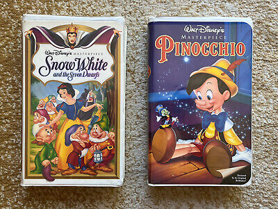 Walt Disney's Masterpiece Collection VHS Home Video Pinocchio & Snow White