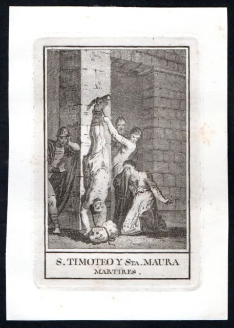 Antico inserzione 1800 de San Timoteo M. santino image pieuse holy card