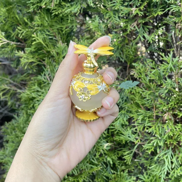 Dragonfly Vintage-Style Perfume Bottle 25mL in Pineapple Yellow 2