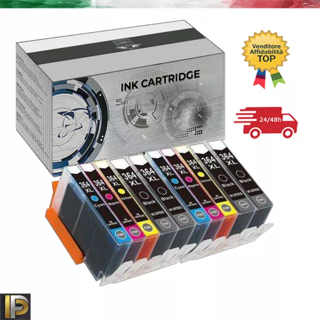 10 cartucce 364XL con CHIP per HP Photosmart B109 Deskjet 3070 3070A D5445 3520