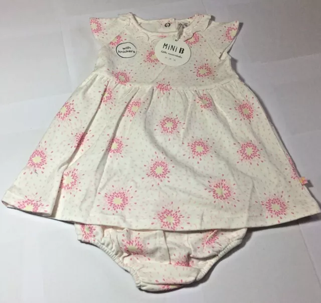 Baby Mädchen Kleidhose Ex BHS Baumwolle rosa/weiß 3 - 6 Monate