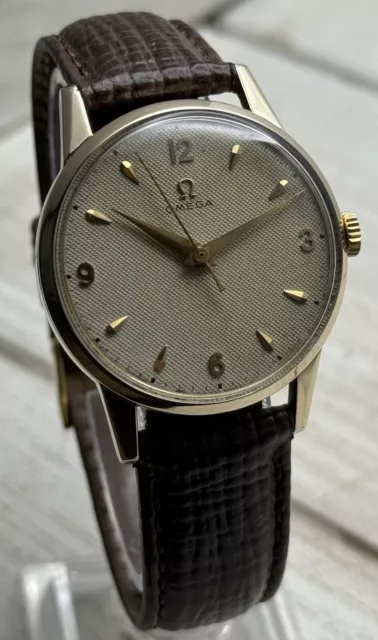 MENS GORGEOUS OMEGA Gold Plated 80 microns Watch. Gorgeous
