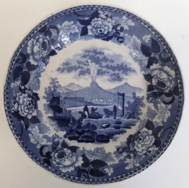 Wedgwood 'Vesuvius' Print Blue & White Transferware Saucer Dish
