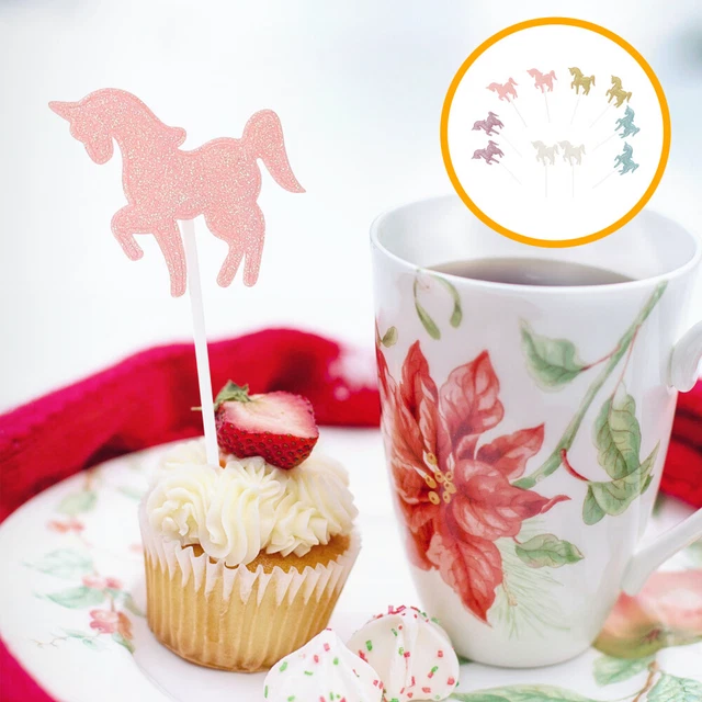 UNICORN ROUND EDIBLE BIRTHDAY CAKE TOPPER DECORATION PERSONALISED - Foto 5