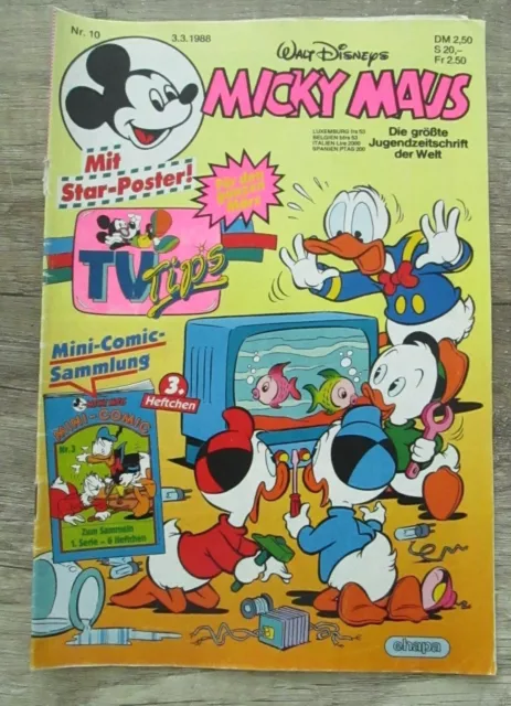 Walt Disneys MICKY MAUS, Nr. 10 vom 03.03.1988, ERSTAUSGABE