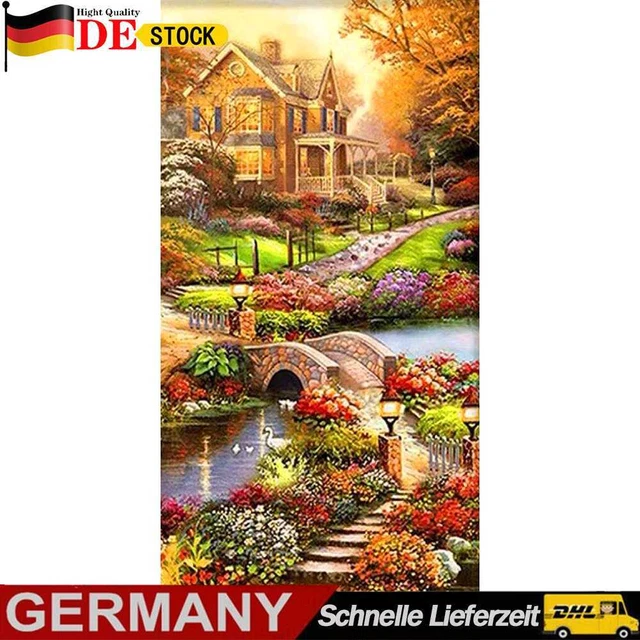 Idyllic 5D DIY Full Round Drill Rhinestones Diamond Painting Cross Stitch Mosaic