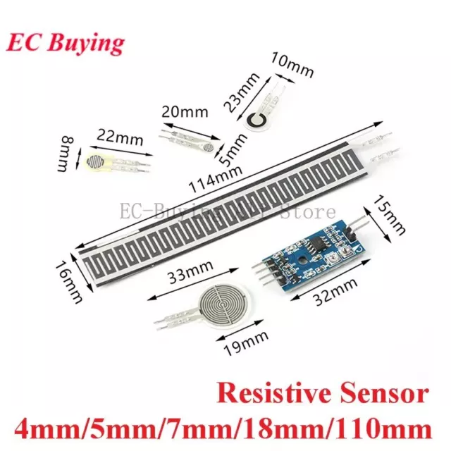 Resistive Thin Film Pressure Sensor Force Sensitive Resistor Load Cell Converter
