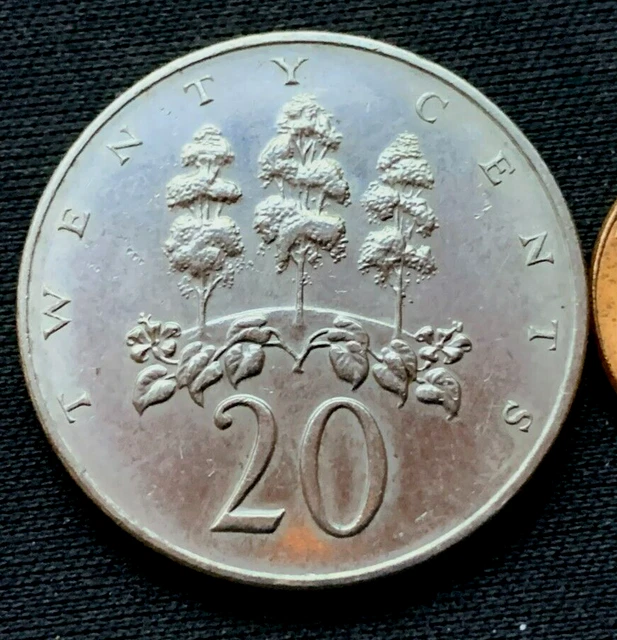 1988 Jamaica 20 Cents Coin UNC ( Mintage 5 Million )  Condition Rarity   #K2120