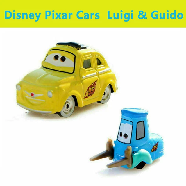 2 Pack Disney Pixar Cars Lot Luigi & Guido 1:55 Diecast Model Toy Car Loose Gift