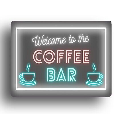 "Hot Coffee Shop" 38cm x 48cm Metal Novelty Wall Sign For Bar Bistro Diner Cafe 