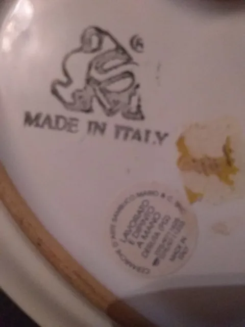 Italian Pottery Hand Painted Heart Dish Sambuco Mario & Co. 3