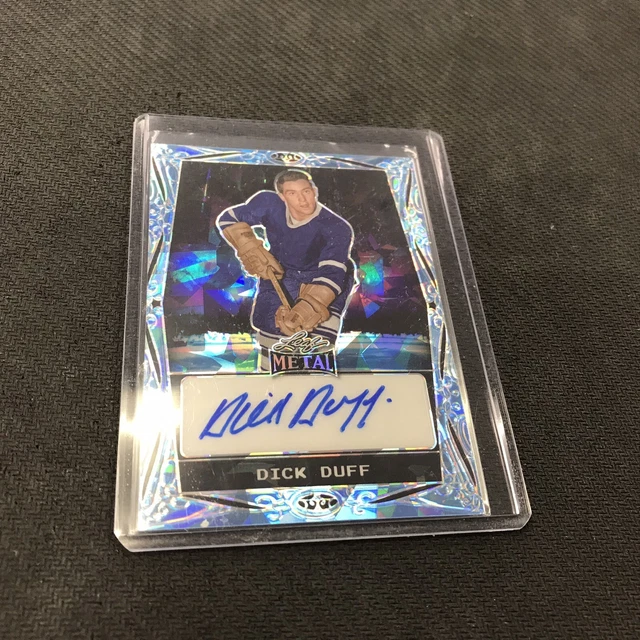 DICK DUFF BLUE Ice 6/8 Auto 2024 Leaf Metal Hockey Legends BK 2.00