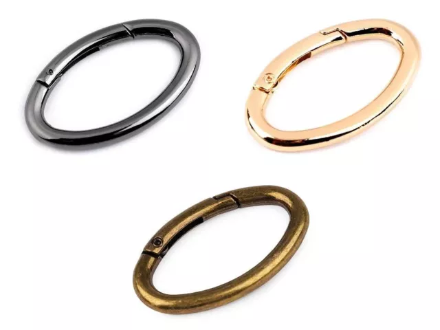 Anillo mosquetón anillo de bolsillo ovalado mosquetón anillo redondo estable 29 mm x 48 mm