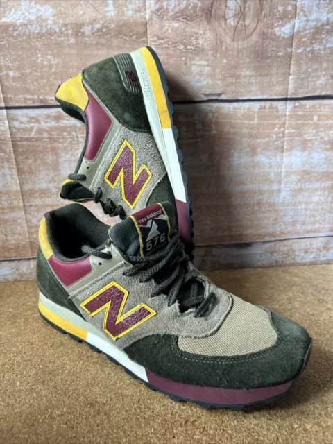 New Balance 576 confezione da tre picchi - Snowdon taglia 10,5 scarpe da ginnastica in luccio Scafell usate