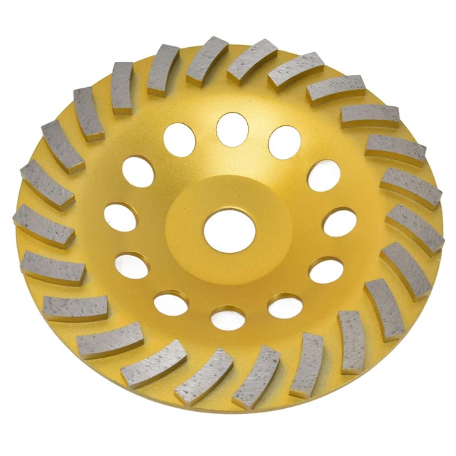 180mm Turbo Diamond Cup Disc for Fast Masonry Grinding - High Performance