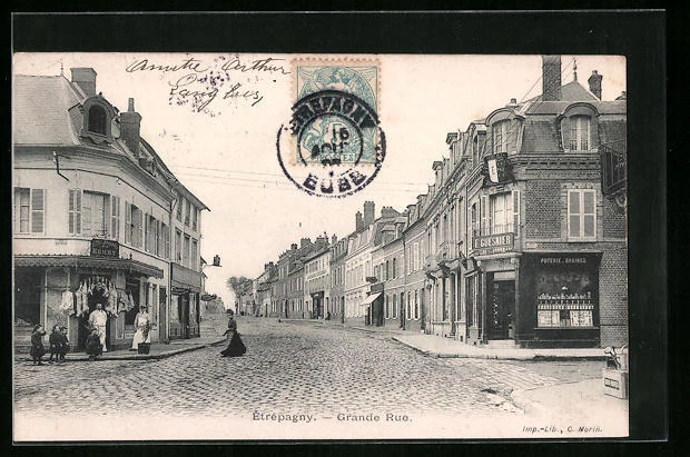 CPA Etrépagny, Grande Rue
