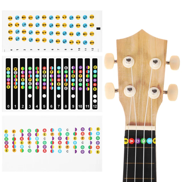 Autocollants Manche Basse - 2 Stickers Notes De Musique Pour Apprentissage (30x8 Cm) - 2