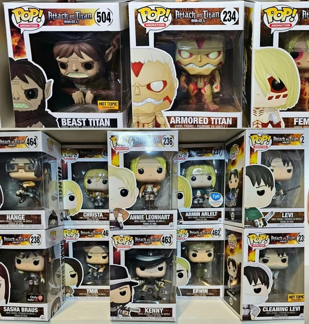 ATTACK ON TITAN Funko Pop Lot SOLD AS SET Armored Beast Female Titan