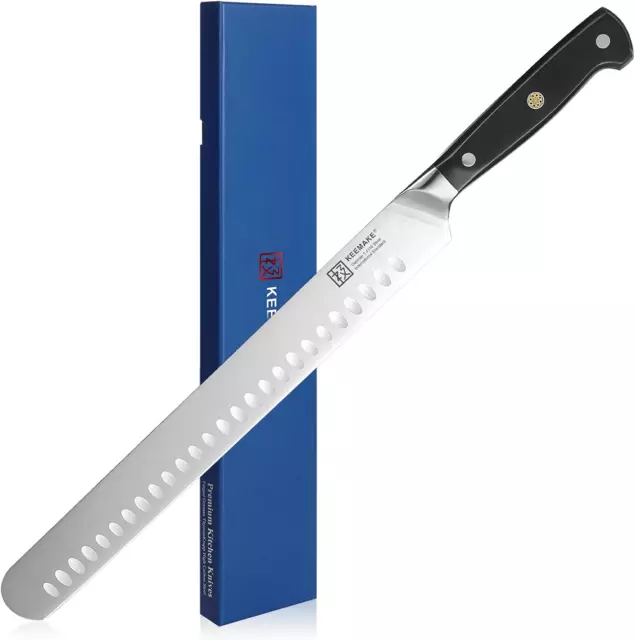 12 pulgadas cuchillo de corte de jamón cuchillo de crujido acero inoxidable cocina talla carne