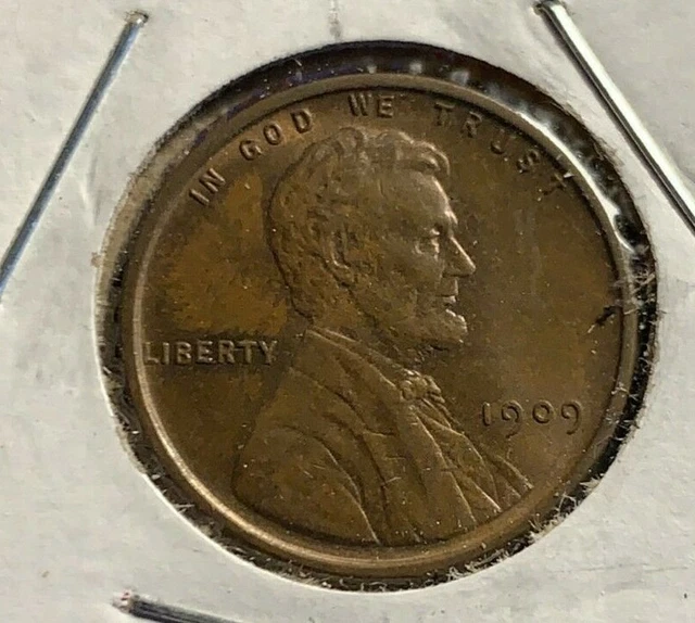 1909-P VDB Lincoln Wheat Cent Penny (BU - Brown) - Old U.S. Coins