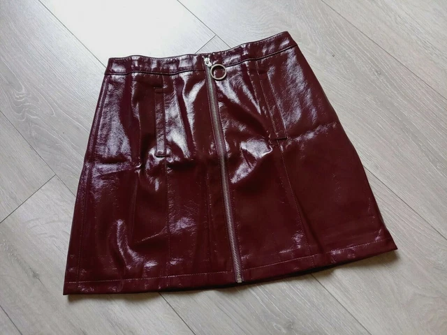 Wine pvc skirt hotsell