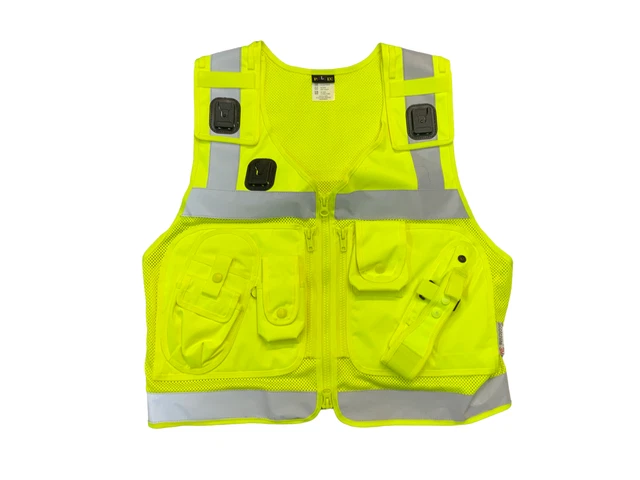 New Protec Hi Viz Tactical Vest Security Marshal Dog Handler OHVTV94