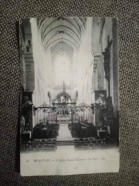 Cpa Beauvais L Église Saint Étienne La Nef
