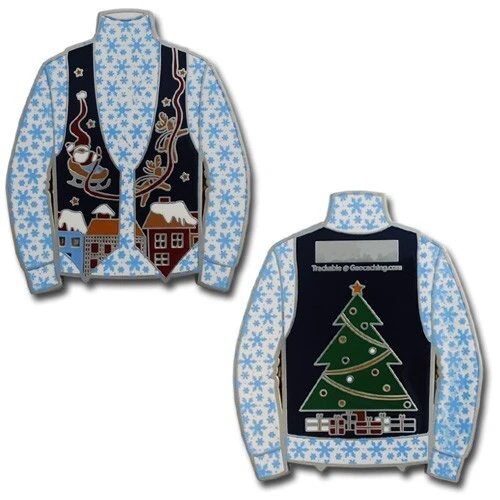 Ugly Sweat geocoin Noël Geocahing Vous Pouvez les Suivre Cadeau
