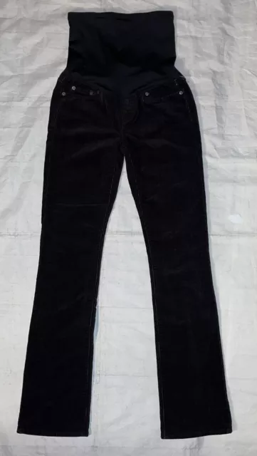 GAP 1969 MATERNITY PERFECT BOOT BOOTCUT BLACK CORDUROY PANTS size 25R 25 Reg / 0