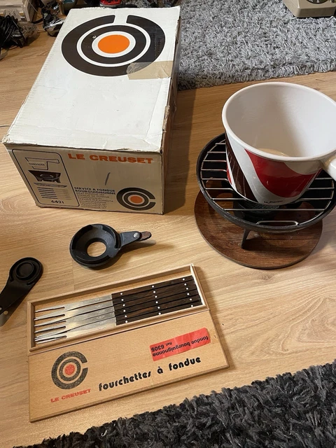 LE CREUSET - Ancien Faitou Poêlon En Fonte Casserole Marron Et