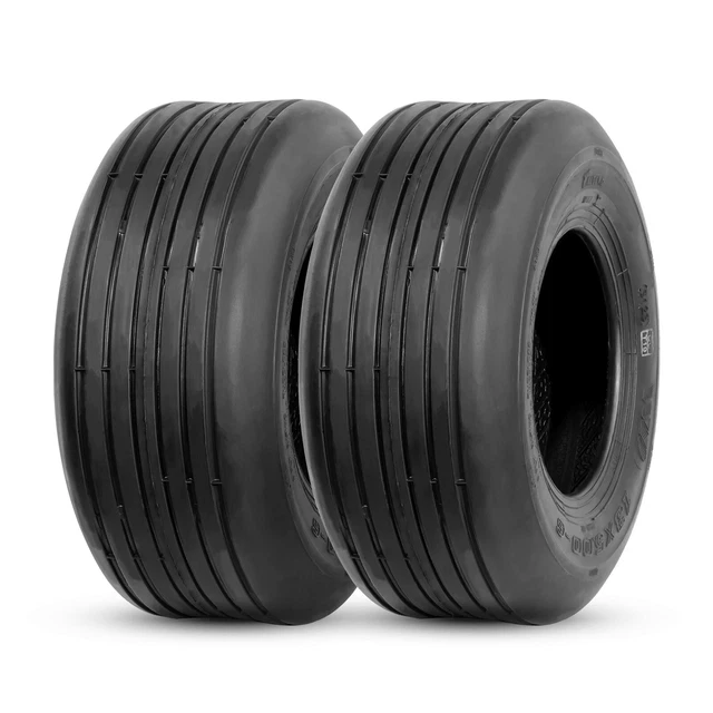 thumbnail image 2 of MAJOR 13X5.00-6 Rib Lawn Mower Tires – Tubeless, 4-Ply Rated, Straight Rib Tread, 2-Pack 2 of 6