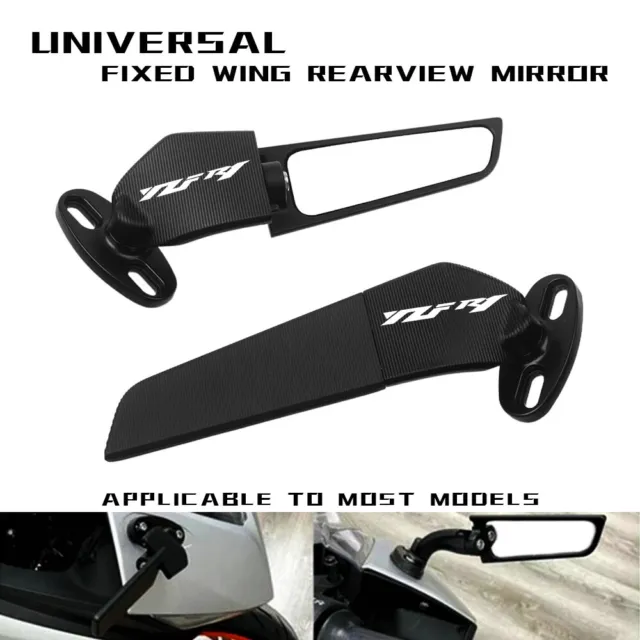 Rearview Mirror Wind Swivel Stealth Wing Fin for YAMAHA YZF R1 R15 R3 R6