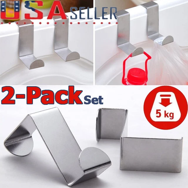 2 Pack Over The Door Hooks Z-Shaped Door Hanger for Hanging Clothes Towels Coats