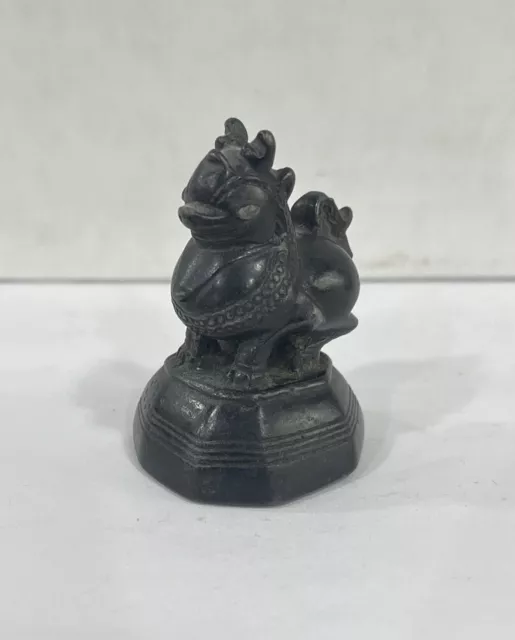 Vintage Bird Duck Rooster Pose Asia Antique Opium Weight  Bronze China  5.8 OZ