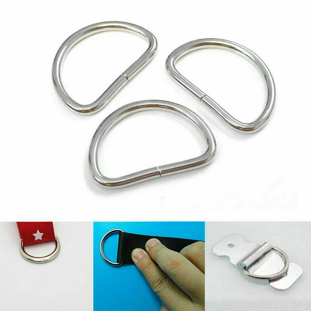 10/20/100 PIEZAS Anillos D para Bolsillo o Cartera Plata 25mm Plata DE8