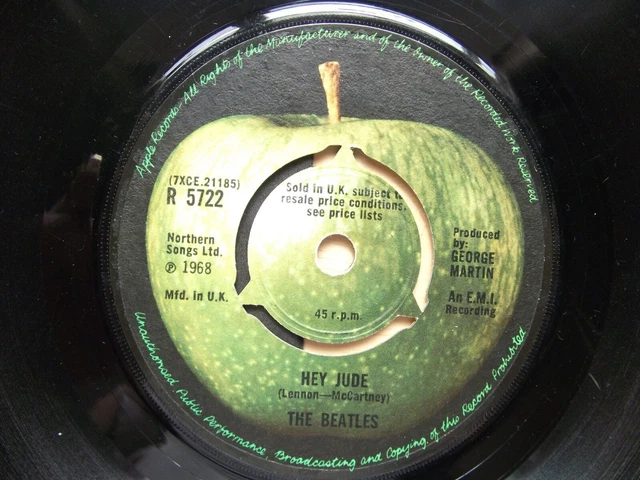 The Beatles Hey Jude/Revolution Philips Contract 3~Prong Pressing Apple1968 Rare