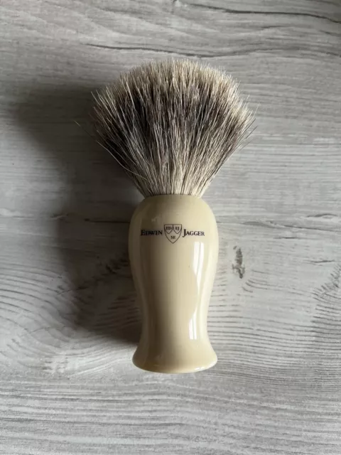 Edwin Jagger EJ107 Shaving Brush - Imitation Ivory - Best Badger