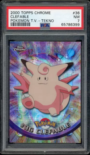 PSA 7 Near Mint TEKNO Clefable #36 (Topps Chrome Series 1) Holo Pokemon Card PSA 7 Near Mint TEKNO Clefable #36 (Topps Chrome Series 1) Holo Pokemon Card