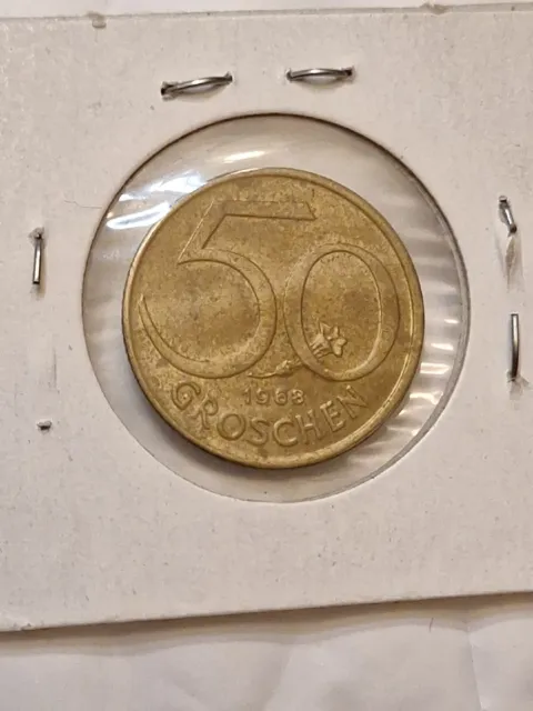 1968 Austria - 50 GROSCHEN - AUSTRIAN COIN - Circulated