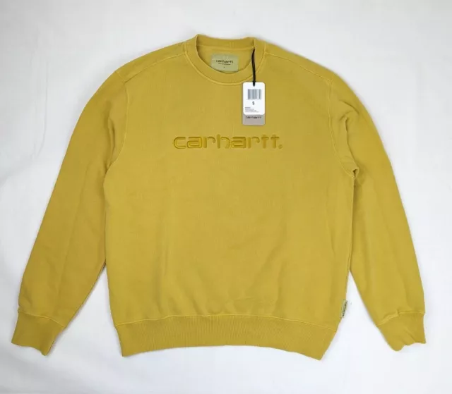 Carhartt WIP Logo Felpa (Pigmento Tinto ) Colza Giallo - MISURA XS