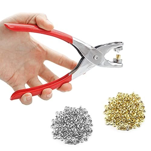 401Pcs 1/4 Inch Grommet Eyelet Plier Set, Grommet Tool Kit with 400 Metal Eye...