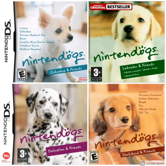 Nintendo DS Nintendogs Games - Pick Your Game - Complete with Booklets - VGC