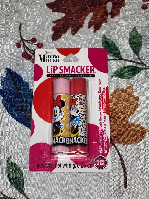 Disney Minnie Mouse Lip Smackers Pack of 2 Cotton Candy & Strawberry Flavors