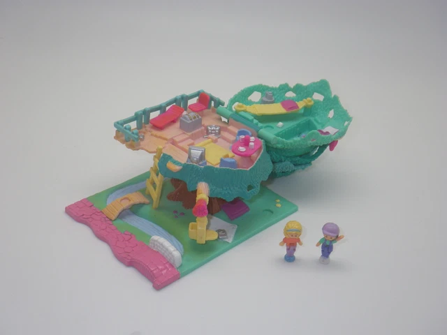 Cabane dans les arbres vintage Polly Pocket complète Pollyville 1994 Bluebird - France