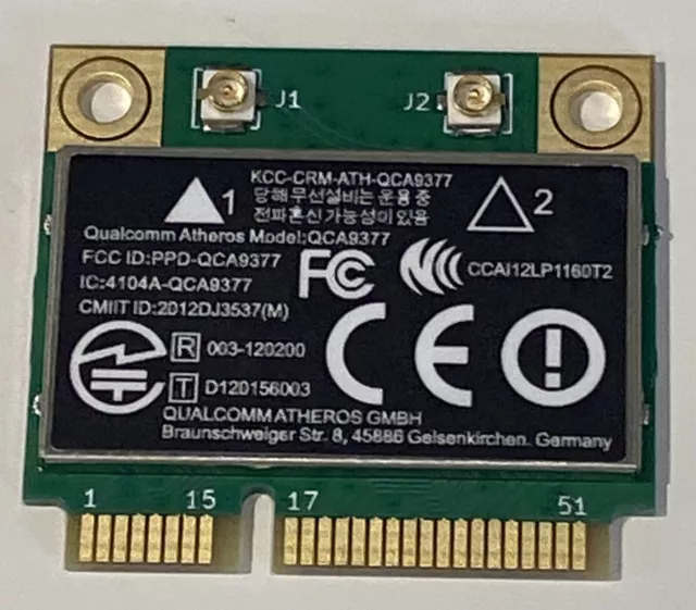 Qualcomm Dual Band Atheros QCA9377 AW-CM251HMB Mini PCI-E WiFi BT Combo Card W44