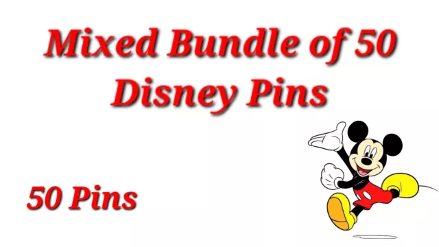 ### Mixed Bulk Wholesale Bundle Of 50 Disney Pins ###