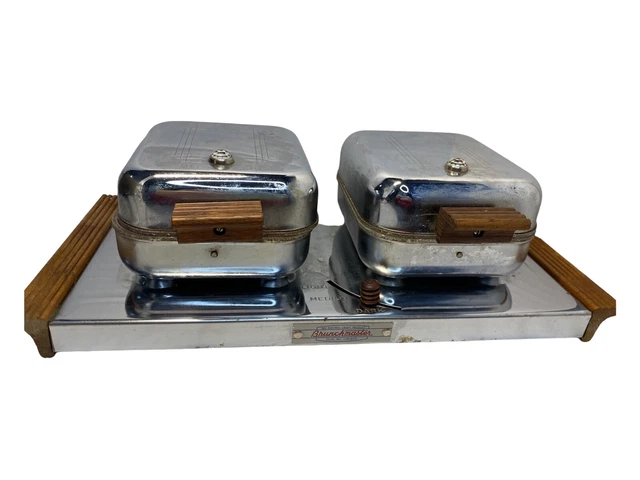 Brunchmaster Excel Waffle Maker Commercial Dual Vintage MCM No Cord Untested W50 2